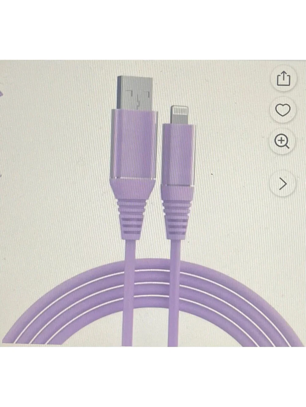 Onn 6ft Lightning to USB Charging Cable Light Purple